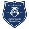 Wzór 4 tarczy szkolnej z granatowo białego laminatu grawerskiego